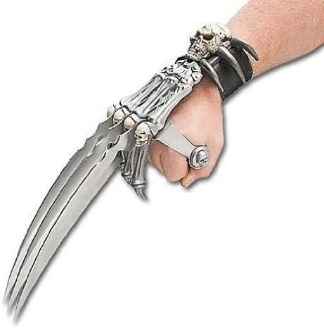PK-6315 Skull & Bones Gauntlet Style Hand Claws Fixed Knife Dagger f9467h3l Sword rnl7ey8zg55 Steel Edge