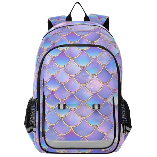 Sac à dos enfant motif sirène violet et bleu, le cadeau idéal pour la rentrée des classes