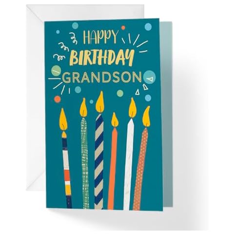 1Up Greetings Birthday Card for Grandson Cover