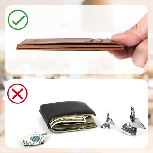 Image of Chelmon Slim Wallet for Men, Minimalist Front Pocket RFID Blocking Credit Card Holder
