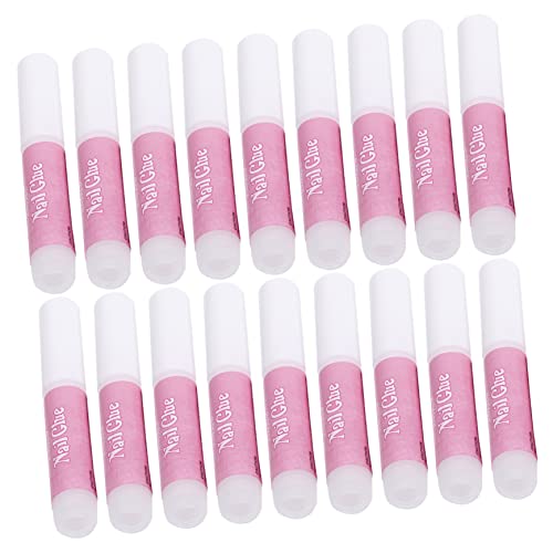 DEARMAMY 20Piezas Postizas De Adhesivo Para Decoración De Kit De Manicura Fuerte y Duradero Para Postizas