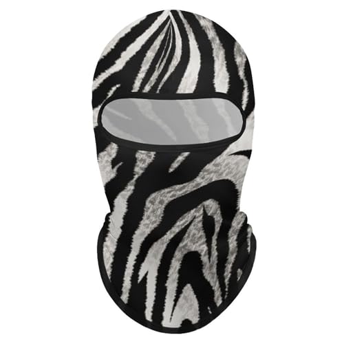 Balaclava con Estampado de Cebra Negro y Blanco para Hombres y Mujeres, Protección Solar, Transpirable, Máscara Integral para la Cabeza para Senderismo, Ciclismo, Correr, Conducción miniatura 7