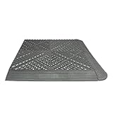 SafeRacks Floor Tile Edge Pieces - Garage Transformation Project, Seamless, Durable Interlocking, Enhance Appearance and Safety, Compatible with SafeRacks Tiles - 15.75' x 2', Male Kit Edge, Black