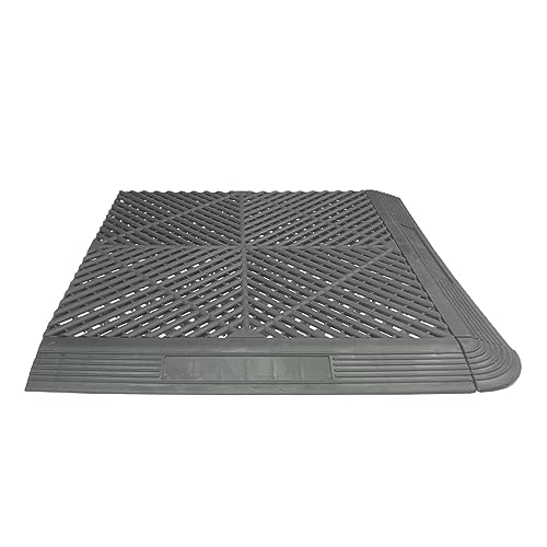 SafeRacks Floor Tile Edge Pieces - Garage Transformation Project, Seamless, Durable Interlocking, Enhance Appearance and Safety, Compatible with SafeRacks Tiles - 15.75