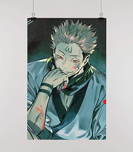 Image of AD INFINITUM Anime jujutsu kaisen 300 gsm Paper Wall Poster, Multicolor | 13 x 19 inches | (SUKUNA 1)