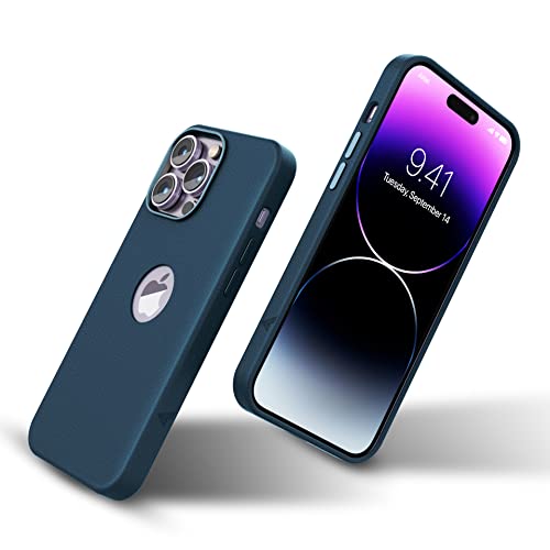 Image of eller sante Lexza for iPhone 14 Pro Case Cover, Premium Leather, Military-Grade Protection, Slim, Thin Compatible with iPhone 14 Pro Back Cover - Blue