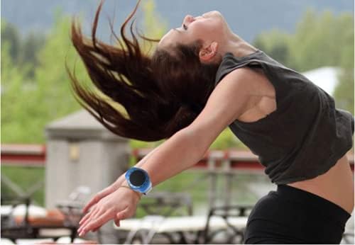 A person wearing the ORIDECOR Wireless Speaker Watch on their wrist while outdoors, enjoying music.