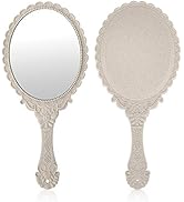 Handheld Mirror, Yusong Makeup Compact Mirror Hand Travel Small Vintage Purse Mirrors with Handle...