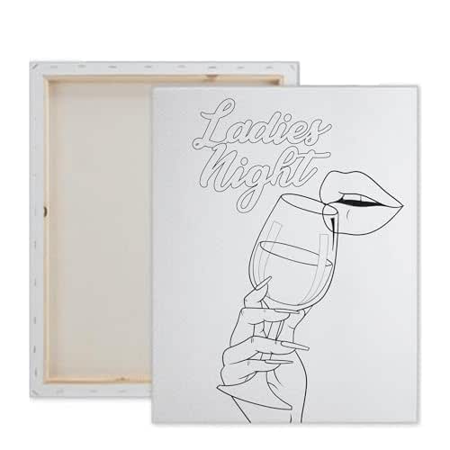 Amazon.com: Essenburg Pre Drawn Canvas Ladies Night Paint Kit | Adult ...
