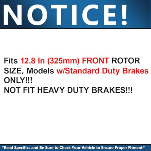 Image of Detroit Axle - Front Brake Kit for 2011-2019 Lincoln MKT Ford Taurus | Explorer 2012-2019 Flex, Disc Brake Rotors Ceramic Brake Pads with Hardware Replacement 12.80 inch inch Rotor