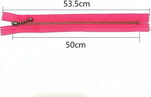 WKXFJJWZC 20pcs 20 Inch (50 cm) Brass Close-end， Zipper On Mix Nylon Coil Zippers (20inch) image 3
