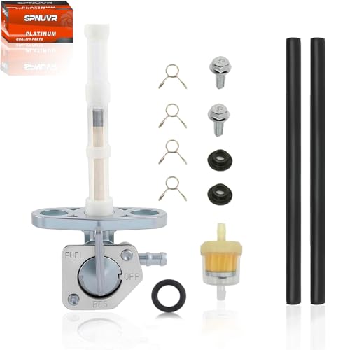 SPNUVR Motorcycle Fuel Petcock Valve Compatible With Honda CRF50F 70F 80F 100F 150F 230F XR50R XR70R XR80R XR100R with Gas Oil Fuel Filter Tubing Fixed spring 16950-GCF-671 16950-GEL-701