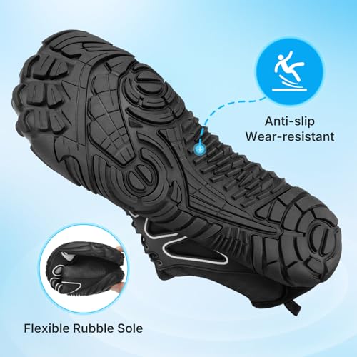 Barefoot Water Shoes Women Men Adult Hiking Swim Beach River Pool Hike Guarding Shoes Aqua Socks Protective Comfort Wide Toe Box Width Rock Climbing Vacation Outdoor 2025 New4