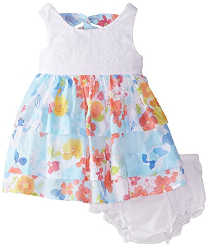 Sweet Heart Rose Baby Girls' Eyelet Bodie Printed Clip Dot Dress