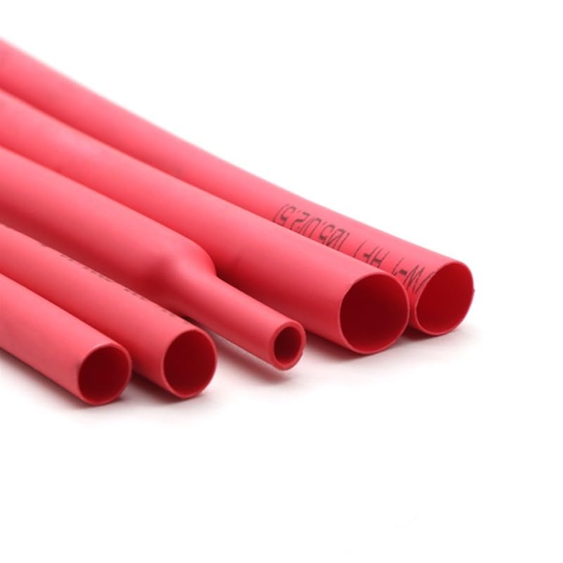 Tubos termorretráctiles, Tubo termorretráctil de PE, diámetro de 1 mm a 50 mm, 2:1, Rojo, 1 Metro(50mm)