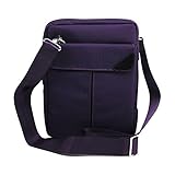 Padwa Lifestyle Pouch Soft Sleeve Carrying Bag Case with Handle Shoulder Strap Zipper for iPad Mini3 Mini2 Mini and 7 to 8 Inch Android Tablet PC (Purple)