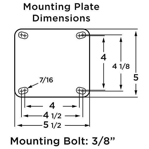 Hamilton (R-MS-6SPB) 6" Poly-Soft® Wheel Medium Duty Rigid Caster