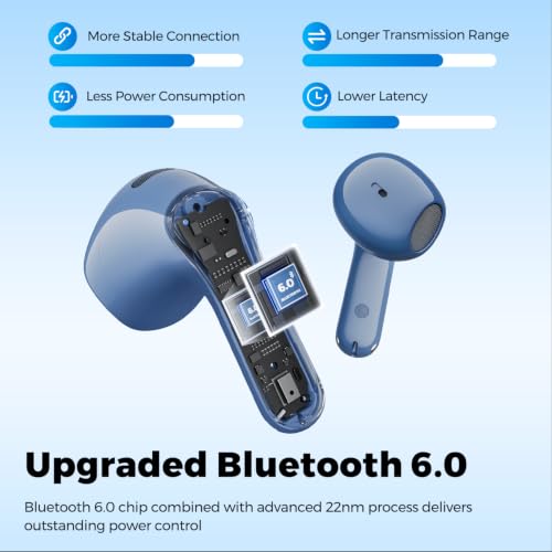 Image of SoundPEATS Air6 HS LDAC Hi-Res Wireless Earbuds, Bluetooth 6.0, 13mm Driver | LDAC Hi-Res Audio Certified, 13mm Triple-Magnet Driver, 2MIC ENC, IPX5 Waterproof, Dynamic EQ, 45H, Bio-Composite Diaphragm