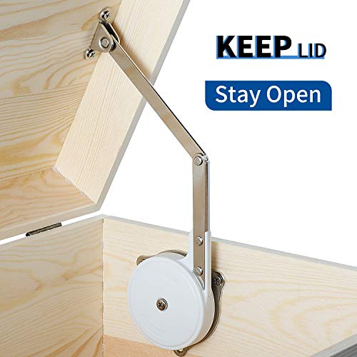 RUYUFE Lid Stay Hinge Soft Close Safety Lid Support Toy Box Hinge for Kitchen Cabinet of Top-Upward Opening Top Flap Doors - Image 3