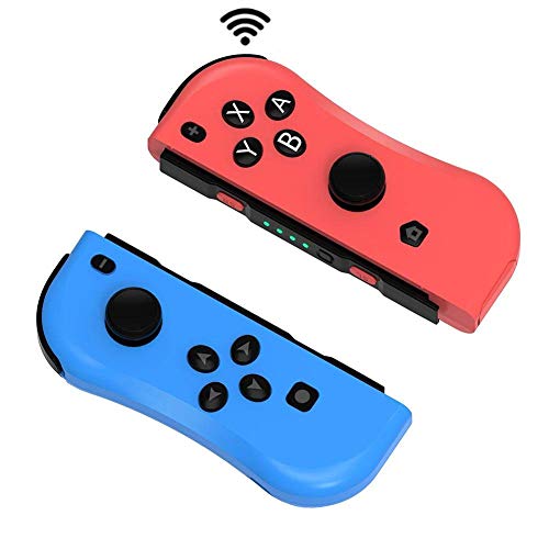 Preisvergleich Produktbild Wireless Controller für Nintendo Switch, ANTCOOL 2er-Set Links Rechts Kabelloser Bluetooth Gamepad Joystick Controller Kompatibel mit Switch