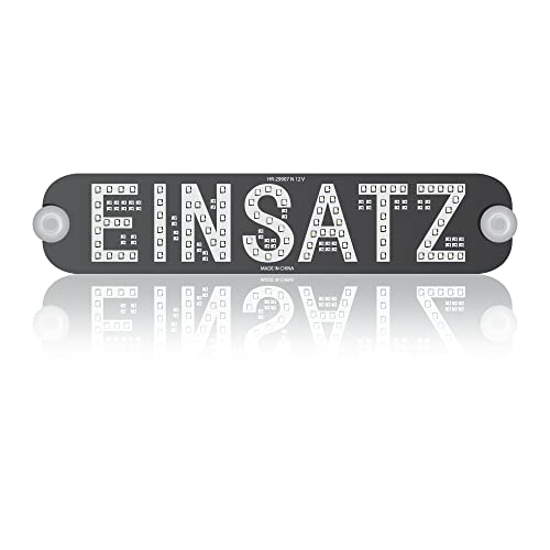 LED Frontwarnsystem SLIM (EINSATZ) Normal | Einsatzschild | LED Einsatzschild mit Saugnapf | Sonnenblendenschild | Feuerwehr Einsatz Schild | NOTFALL |