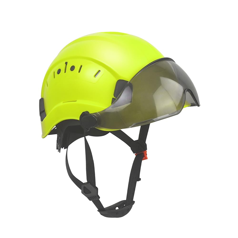 SMASYS Safety Hard Hat ABS Helmet Adjustable with Visor 6-Point Suspension Perfect for Construction and Climbing