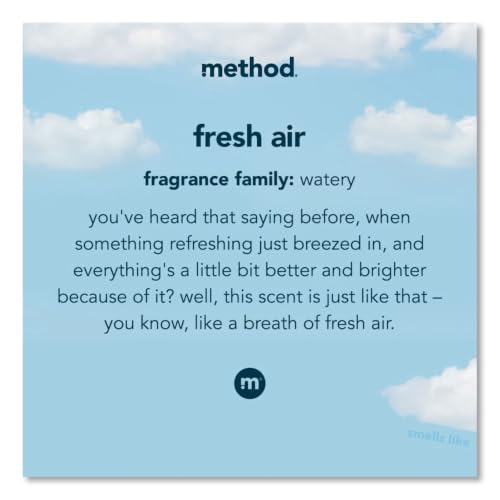 Image of Method Liquid Laundry Detergent, Fresh Air, 66 Loads Per Bottle, Stain Remover, 53.5 Fl Oz (Pack of 4)