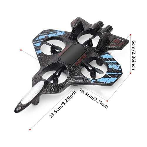 Image of Foam Remote Control RC Planes for Kids, RC Airplane Fighter Jet with Light, 360 Flip Fighter Jet Toys, Stunt Roll, Airplane Toy (Blue1)