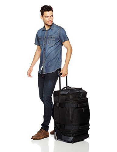 AmazonBasics Ripstop Rolling Travel Luggage Duffle Bag With Wheels - 28.5 Inch, Black