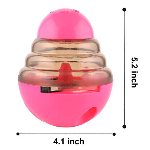 Guardians Tumbler Pet Toy, Dog Leaky Food Toy Interactive Dog Cat Toy Food Treat Dispensing Toys, Slow Feeder Treat Ball For Pets Increases Iq (Pink) #TOP6