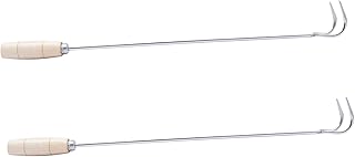 Luxshiny Gancho De Carne De 2 Peças Gancho De Bife De Presunto Gancho De Carne De Porco Para Churrasco Gancho De Carne Gancho De Comida Frango Bife Frito Suprimentos De Cozinha Ganchos De