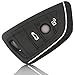 Produktbild FOAMO Autoschlüssel Hülle kompatibel mit BMW 3-4-Tasten (nur Keyless-Go) - Silikon Schutzhülle Cover Schlüssel-Hülle in Schwarz Weiß