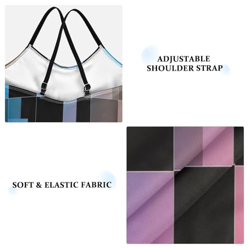 Toddler Swimsuit, Summer Beach Swim Suits Kids 3-10 Y, Checkerboard Black Squares3