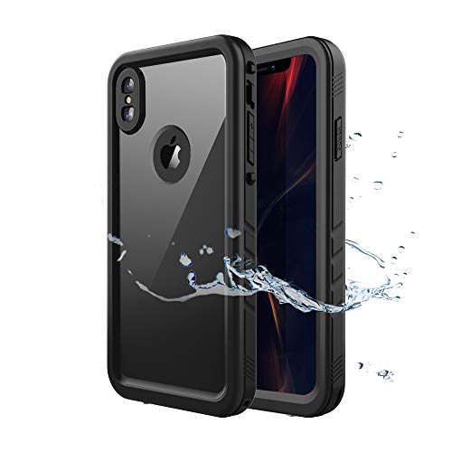 Cozycase Waterproof Case for iPhone Xs Max, Shockproof Full-Body Rugged Case with Built-in Screen Protector for Apple iPhone Xs Max 6.5 inch (2018 -(Black)