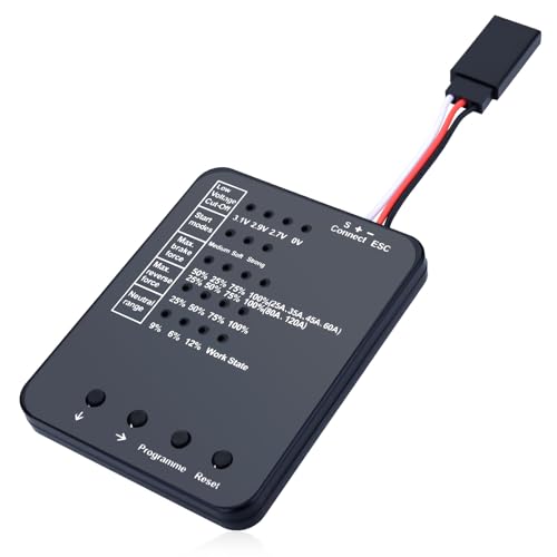 Carte de programmation ESC Surpass Hobby LED noire pour voiture RC