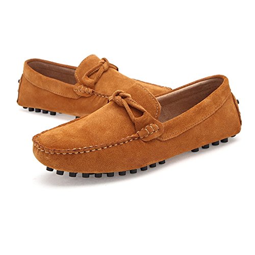 Men's Driving Penny Loafers Suede Genuine Leather Casual Moccasins Slip-On Boat Shoes2