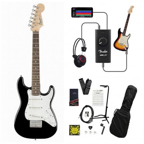 Squier/Mini Strat Laurel Fingerboard Black �~�j�M�^�[ �^�����Z�b�V�����ŏ�B�ILink I/O�t��13�_�Z�b�g