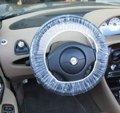 NapTags Plastic Steering Wheel Covers - 100 Count, 14"-16" Diameter