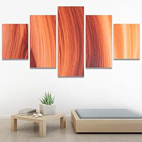 SIGNWIN 5 Panel Canvas Wall Art Abstract Aerial...