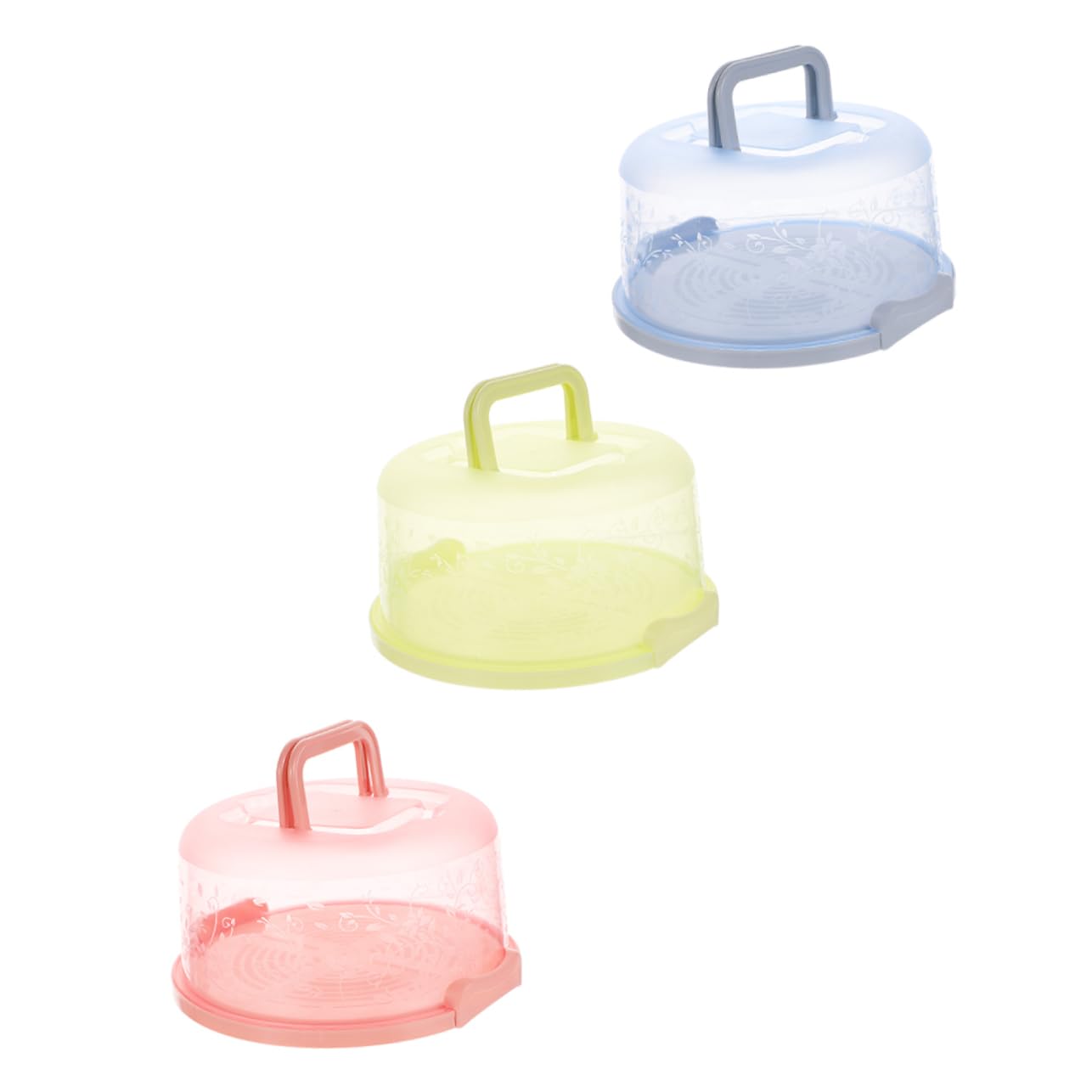 VINTORKY Round Cake Boxes Cake Containers Lids Carriers for Transport for Party Wedding