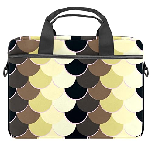 Sacoche ordinateur 13-14.5" motif écailles japonaises - Sac bandoulière étanche multicolore