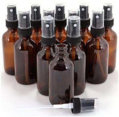 Opiniones de Botellas de spray - los más vendidos. 50 HOPEMOB Paquete de 12 piezas Botella de color ambar 60 ml Boston redonda con atomizador fina niebla pulverizador Rociador fino Botellas de Spray