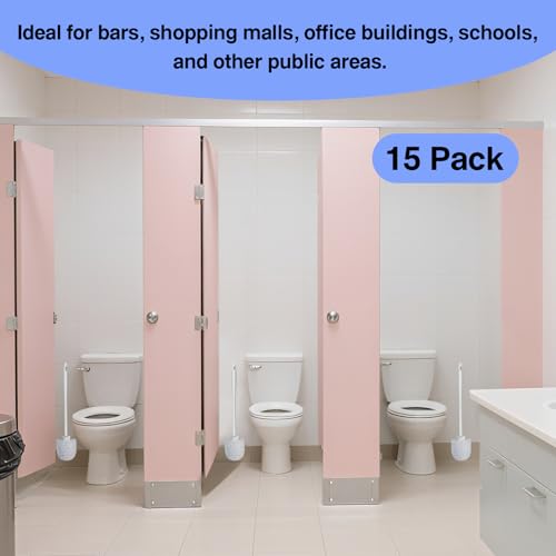 Gabotrie 15 Pcs Toilet Brushes, 14.2 Inch Toilet Bowl Brush, Long Plastic Handled Cleaning Scrubber, Heavy Duty Toilets Scrubber Brush for Home Commercial Restrooms Bathroom Cleaning(White) by Gabotrie - Image 6