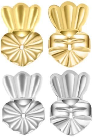Earring Backs for Droopy Ears - Earring Lifters (2 Earring Lifters + 2 Earring Backs + Jewelry Box) - Earing Backs Secure Rubber - Earring Backs Rubber Earring Backs Clear Earring Backs Replacements