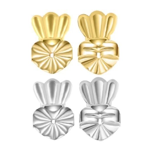Earring Backs for Droopy Ears - Earring Lifters (2 Earring Lifters + 2 Earring Backs + Jewelry Box) - Earing Backs Secure Rubber - Earring Backs Rubber Earring Backs Clear Earring Backs Replacements