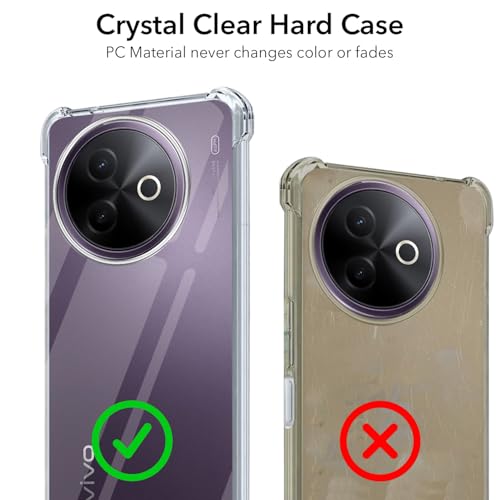 Image of Jkobi Shockproof Crystal-Clear Back Cover for Vivo Y39 (Anti Yellow Case | Drop & Camera Protection | Hard Polycarbonate)