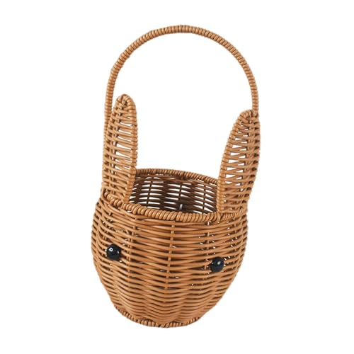 Fenteer Cesta de Almacenamiento portátil Tejida a Mano, Cesta de Picnic de Gran Capacidad, con asa, Ideal para organizar refrigerios en Granja, S