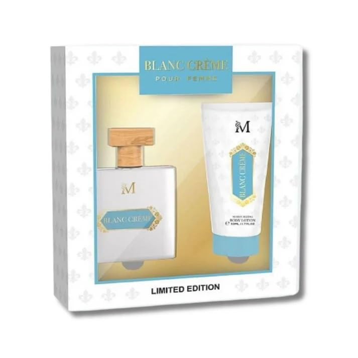 Cofanetto Profumo Donna Latte Bianco con Eau de Parfum + Crema Corpo Idratante – Fragranza Avvolgente Dolce e Cremosa – Idea Regalo Elegante – Routine Profumata e Nutriente