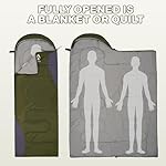 Sleeping Bag for Adults Teens Kids Cold Warm Weather, Portable Waterproof & Lightweight, Compact with Compression Sack, for 3-4 Seasons Camping, Backpacking, Hiking, Travel, Indoors Outdoors - Image 4