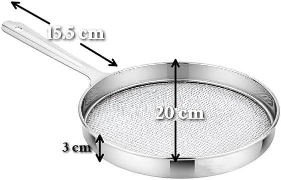 Stainless Steel Roti Grill Roaster with Handle for Gas Stove, Papad Jali Mesh Pan, Multi-Purpose Roasting Tawa for Roti, Phulka, Vegetables